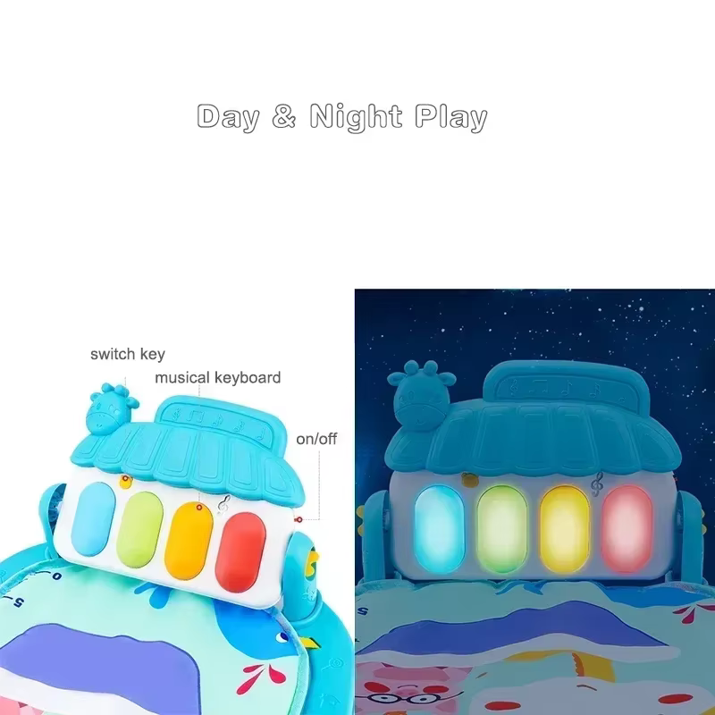 Tapis de clavier de piano pour bébé, activité de gymnastique pour bébé, jouets pour enfants précoces, cadeau pour bébé, polymère de jeu T1