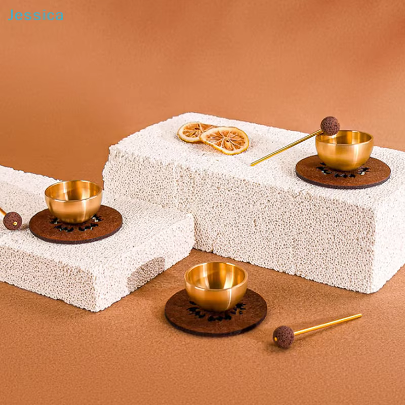 ♥ Diffuseur portatif d'huile essentielle de bol sonore de méditation pour le Yoga