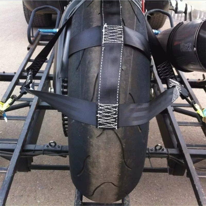 Sangle de fixation pour moto et véhicule électrique, sangle de fixation pour pneu, sangle de roue arrière, sangle de pneu de moto pliable pour un rangement facile