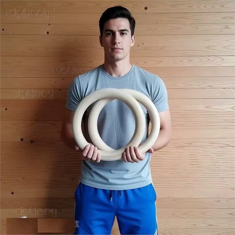Anneaux de gymnastique Crossfit portables en bois