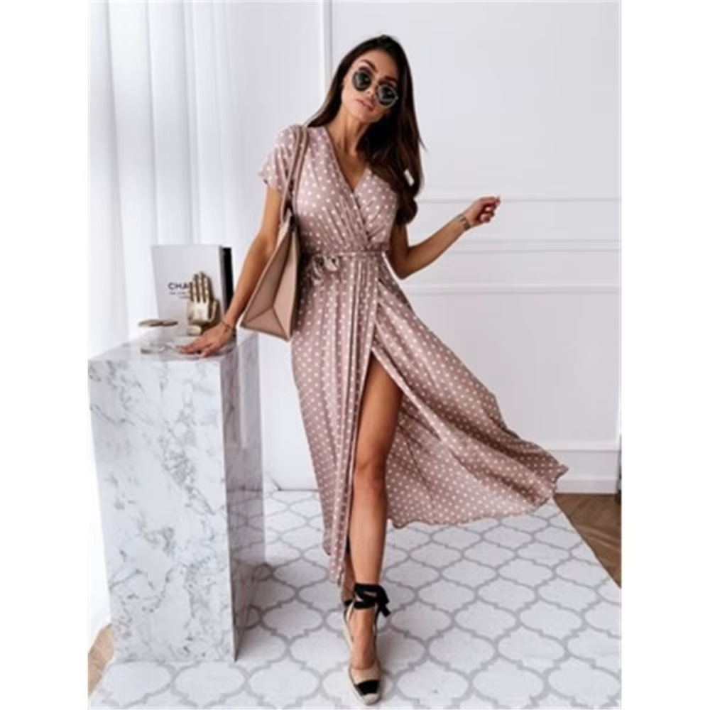 Robes Bohèmes d'Été 2026 pour Femmes – Vestidos Slim à Manches Courtes