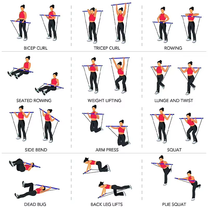 Barre de Pilates multifonctionnelle BloFitness