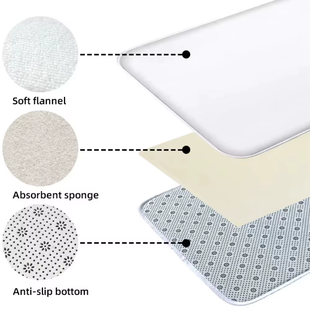 Tapis rectangulaire de style scandinave contemporain, lavable et durable, idéal pour les entrées et couloirs à fort trafic