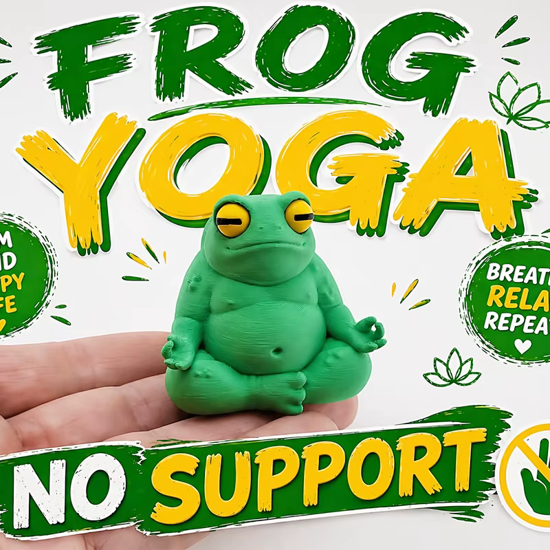 Figurine de grenouille méditative mignonne