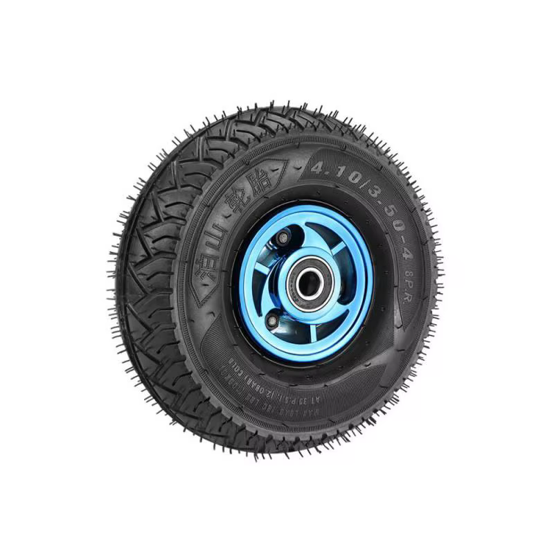 Roue gonflable en plastique et acier, roulette en caoutchouc de 8 pouces, 1 pièce d'emballage, 2.50-4