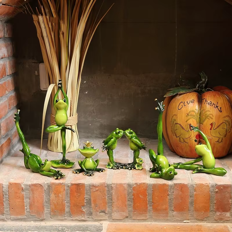 Statue de grenouille de yoga