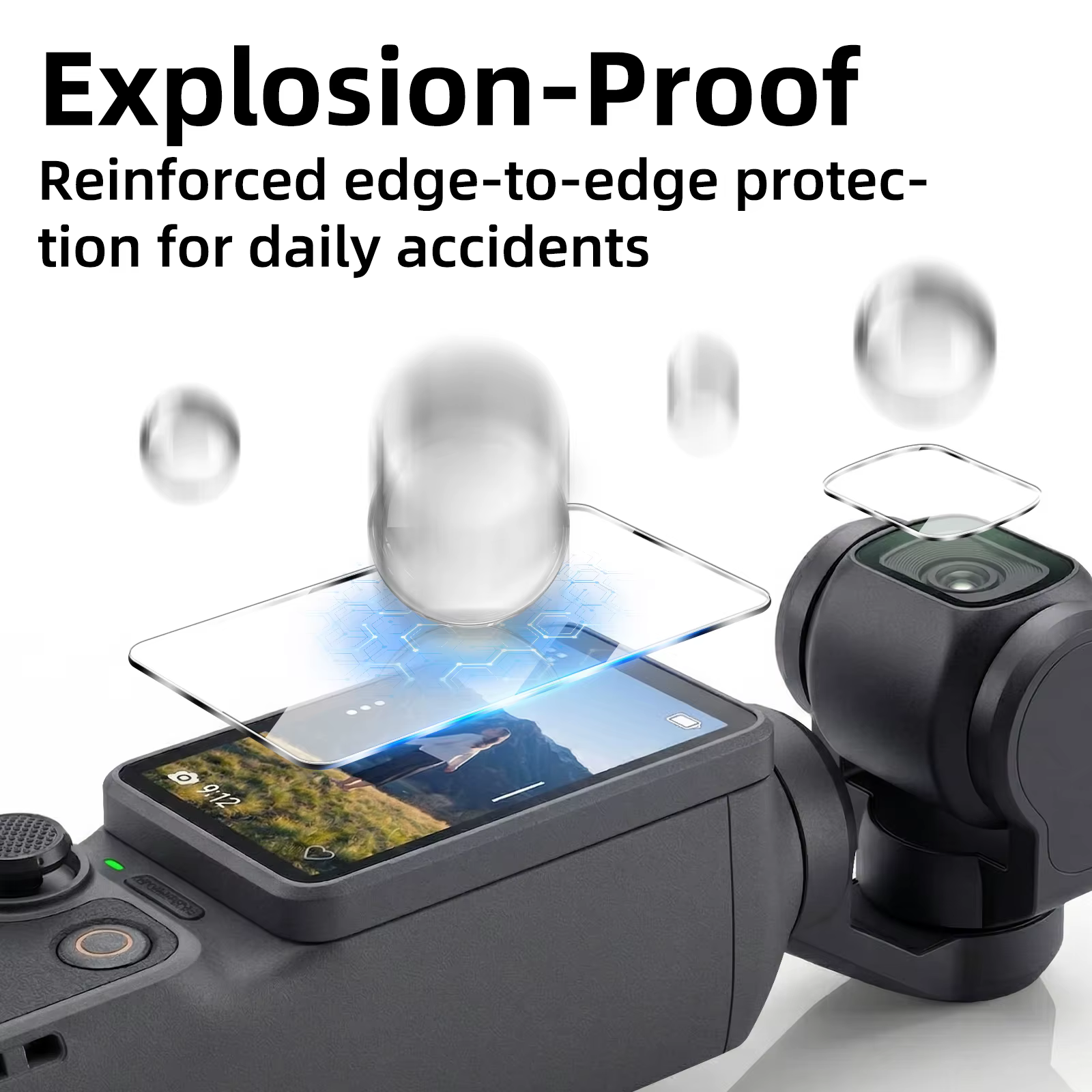 Ensemble d'accessoires pour DJI OSMO Pocket 4, protection d'écran et étui de protection pour objectif, sac de rangement, filtre ND et trépied perche à selfie