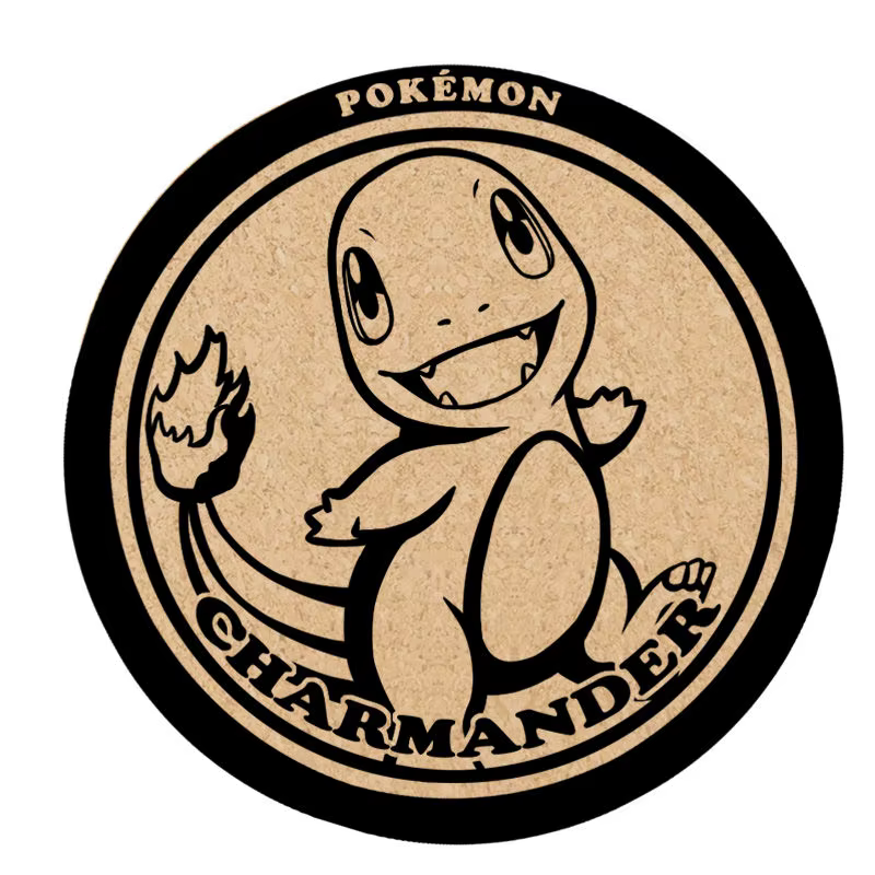 Jeu d'animation Pokemon, jouets périphériques, dessous de verre en liège, tapis antidérapants, Version Q, modèle d'action, Collection de figurines