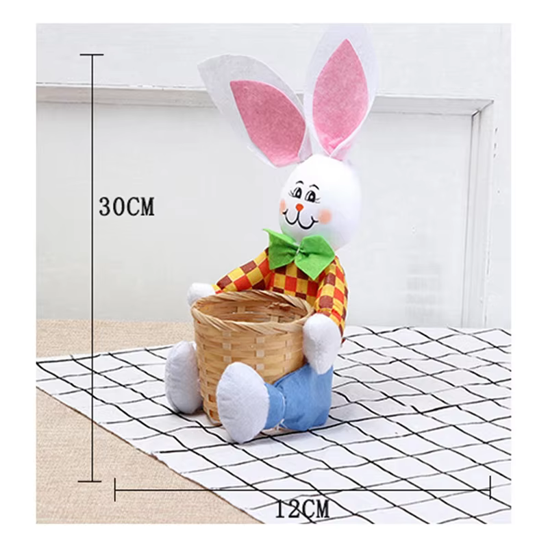 ABYN-décorations de pâques, panier de pâques lapin mignon, œufs, bonbons, cadeaux, sac de rangement, décoration de fête Durable