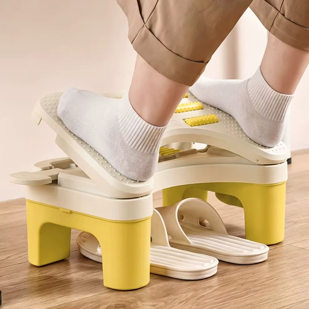 Repose-pieds ergonomique sous le bureau, base antidérapante, 6 niveaux, repose-jambes de bureau confortable, respirant, réglable, pour salle de bain