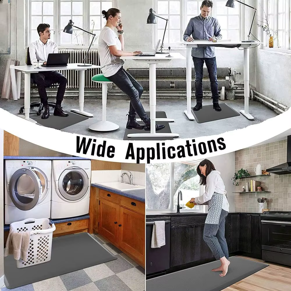Nouveau Tapis sur pied Anti-Fatigue, tapis de cuisine avec imperméabilisation en PVC, tapis de cuisine antidérapant