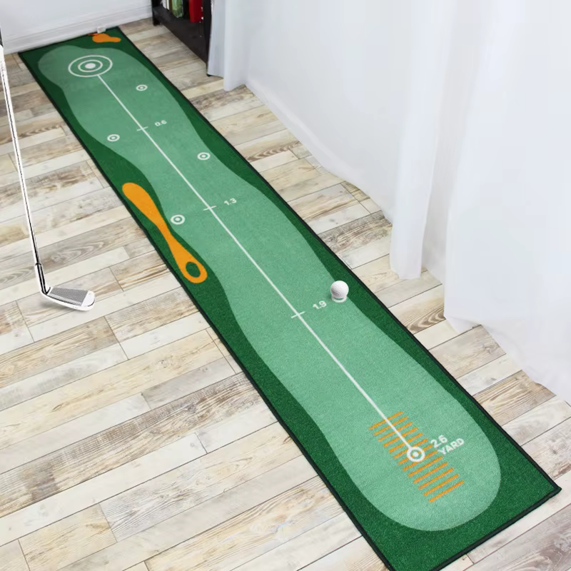 Tapis de putting de golf VIKAMA - Tapis d'entraînement de golf vert, tapis de frappe, tapis de jeu antidérapant et résistant à l'usure
