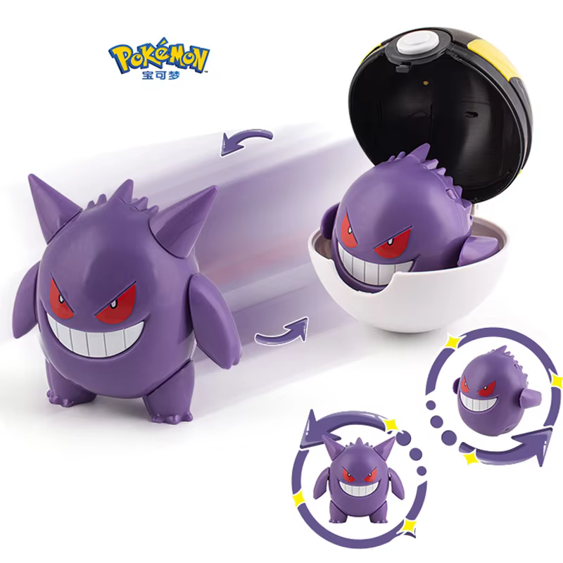 Jouets figurines Pokémon, modèle de balle, Pokeball, Pikachu, Gengar, Dragonite, Sicilax