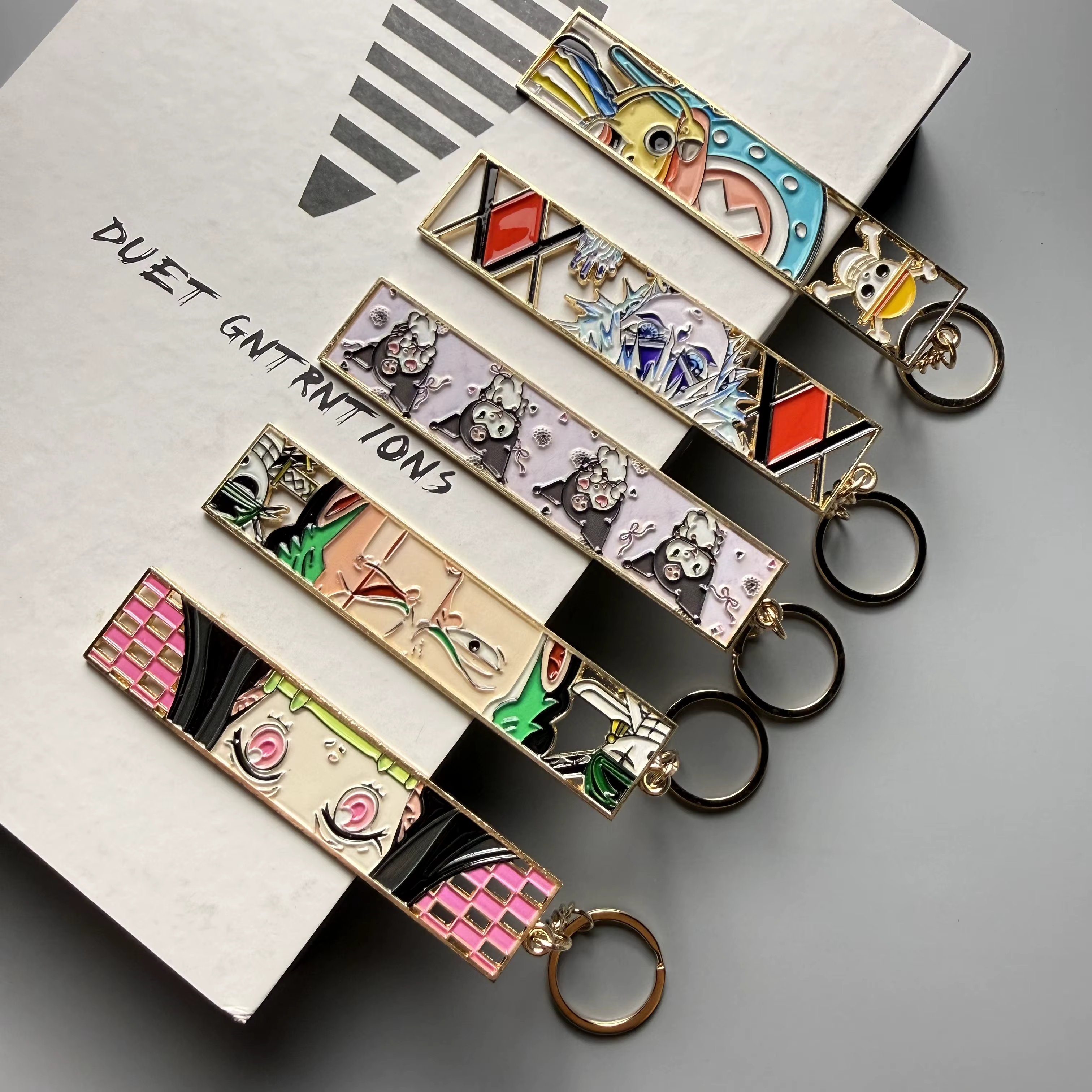 Anime métal évider porte-clés mignon Jet Manga broderie mode porte-clés bijoux accessoire porte-clés cadeau Fans d'anime