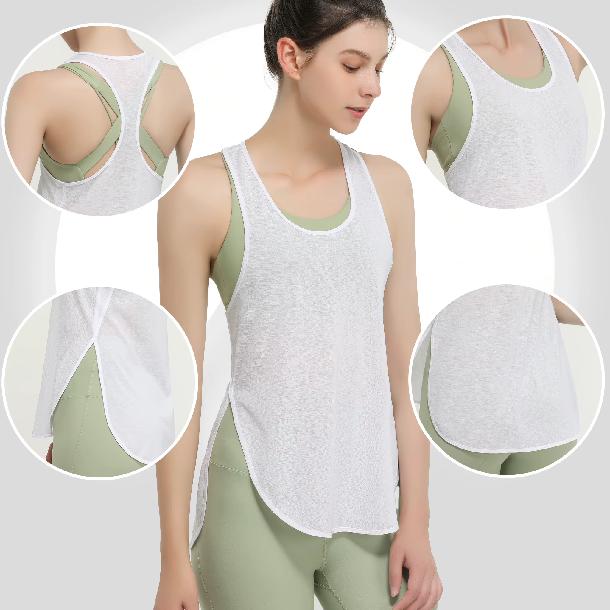 Gilet de sport translucide pour femme – Haut de course léger