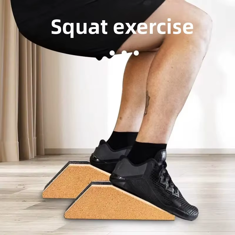 Bloc de yoga en liège antidérapant pour squats