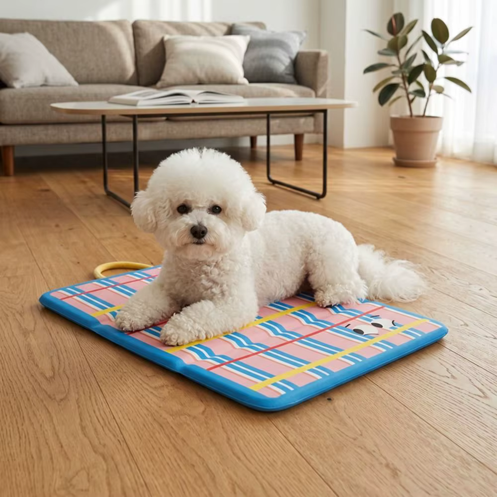 Tapis rafraîchissant imperméable pour chien, résistant à l'usure et aux morsures, coussin de repos antidérapant double face pour animaux de compagnie