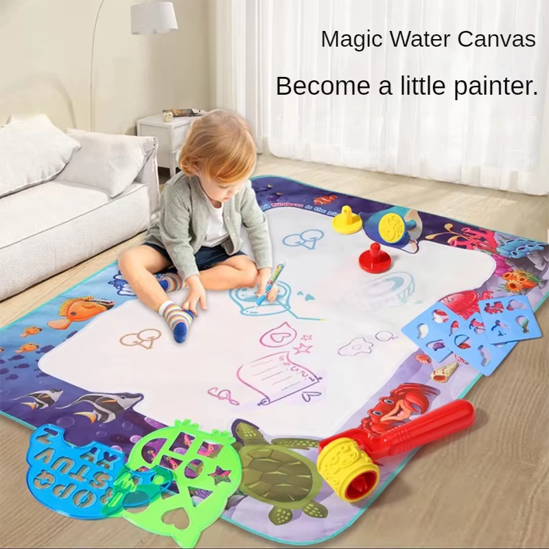 Tapis de dessin à l'eau magique, coloriage et gribouillage avec stylos magiques réutilisables, tableau de peinture Montessori, jouets éducatifs, cadeaux pour enfants