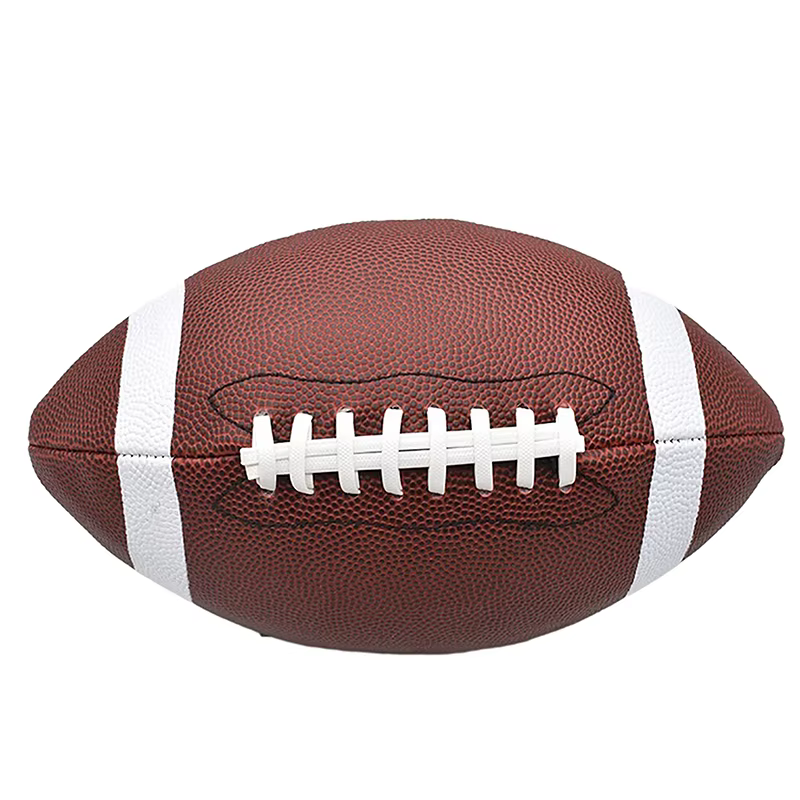 Ballon gonflable de rugby en PVC écologique, football américain, ballon en cuir pour enfants, fournitures de sport d'intérieur et d'extérieur, 21cm, 8.5 po, 16p