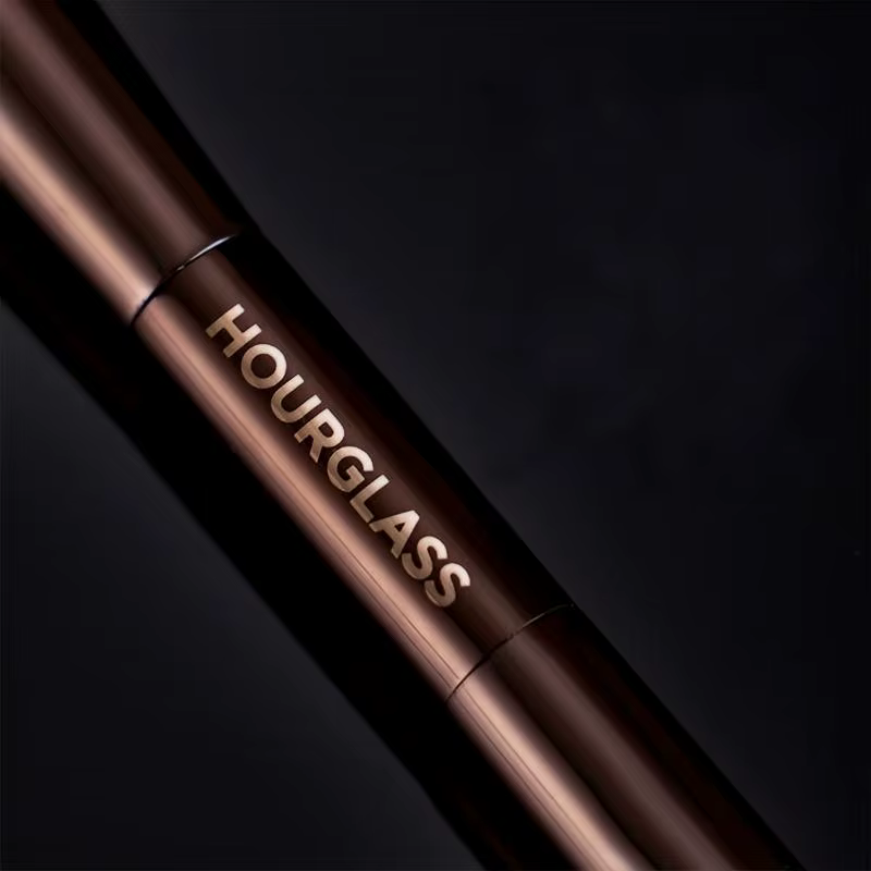 Pinceau de maquillage, pinceau à poudre, pinceau à blush, pinceau à poudre libre, manche métallique professionnel exquis, design à double tête, avec boîte