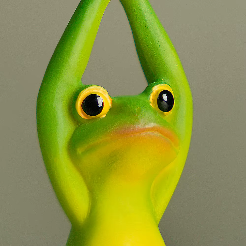 Ornements de grenouille de yoga pour la maison