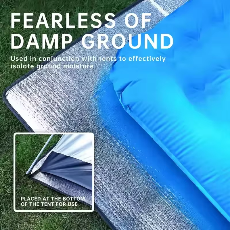 Tapis imperméable Double face Film d'aluminium tapis résistant à l'humidité tapis de pique-nique Portable tente extérieure Camping plage tapis résistant à l'humidité
