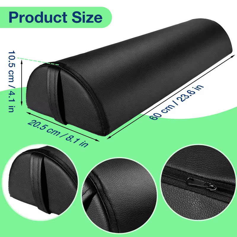 Coussin de soutien semi-circulaire pour table de massage avec poignées
