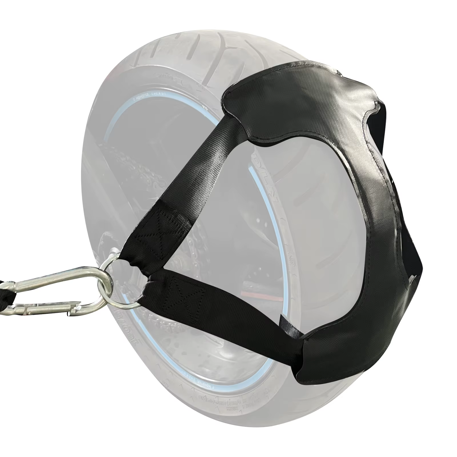Oldbones – support de roue arrière de moto, chaînes de pneus, ceinture de harnais, sangle de remorquage, sangle noire robuste avec cliquets