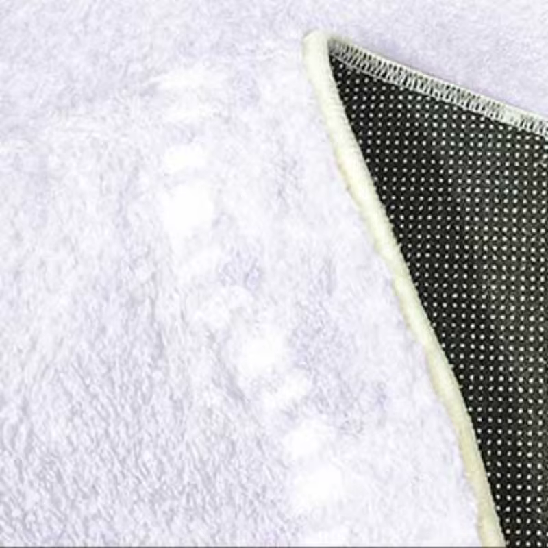 Tapis en Peluche Irrégulier pour Décoration de Salon, Minimalisme Moderne, Solide, Moelleux, Doux, pour Chambre à Coucher, Maison, Polymères Lavables