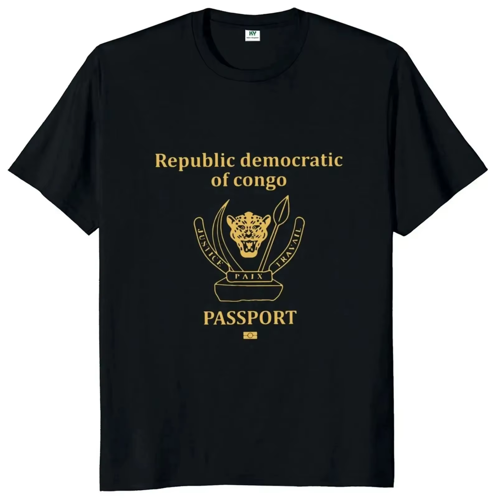 T-Shirt Décontracté pour les Amoureux du Congo, 100% Coton, 42830