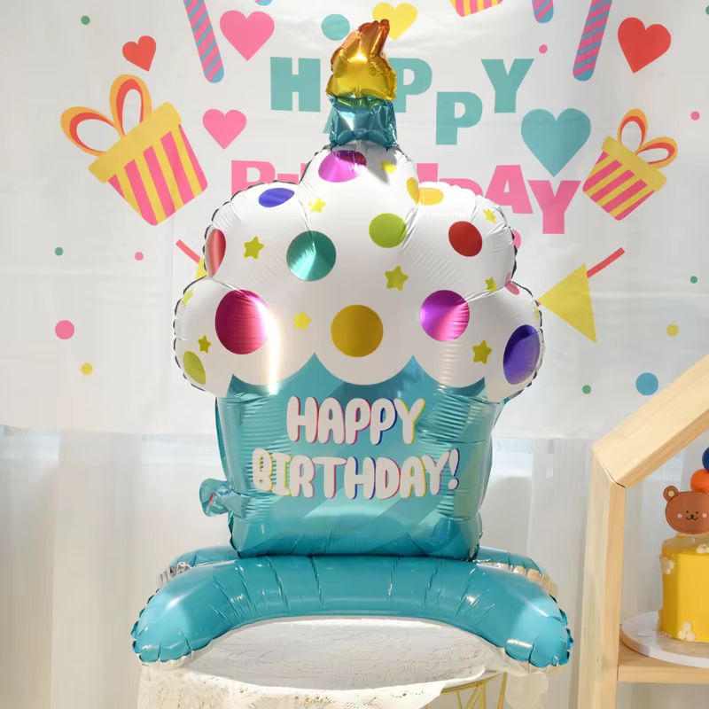 Ballons à gâteau sur pied, dessin animé, pour enfants et adultes, joyeux anniversaire, décor de fête prénatale, fourniture d'accessoires Photo, nouvelle collection