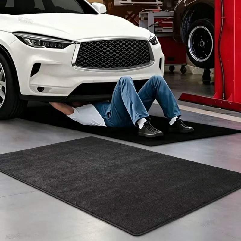 Tapis de réparation automobile en feutre, tapis de sol pour garage, absorbant l'eau et l'huile, antidérapant, anti-débordement, tapis de coffre de voiture