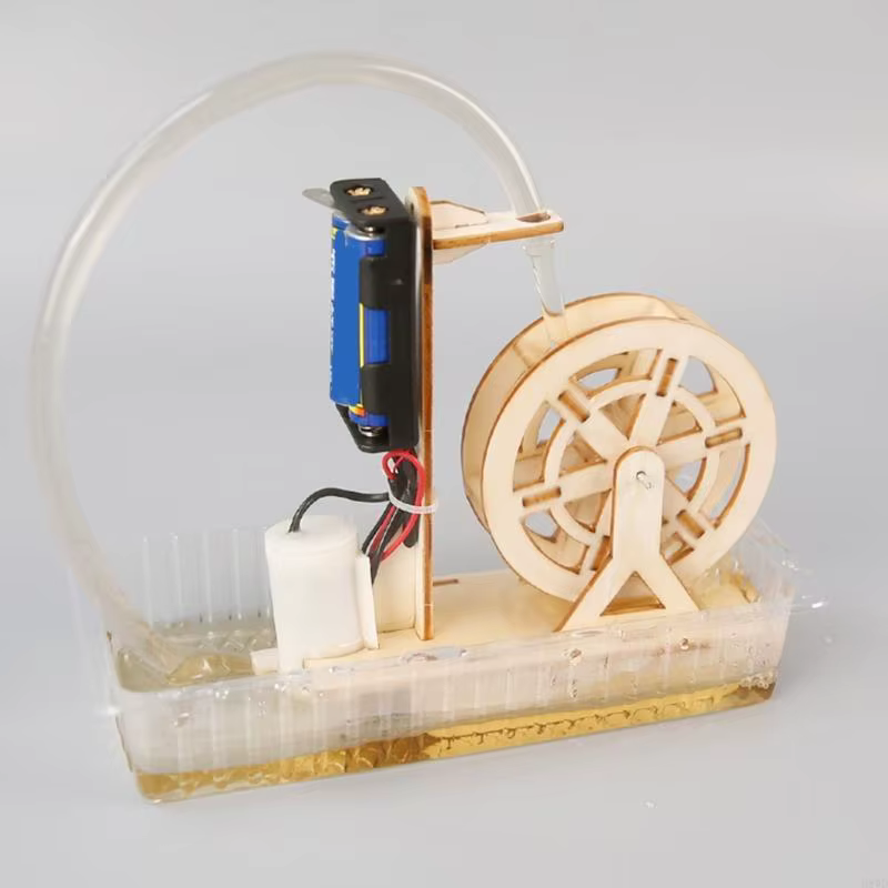 Ensemble modèles roues à eau en bois, assemblage pratique, jouet éducatif pour enfants, démonstration en classe, physique