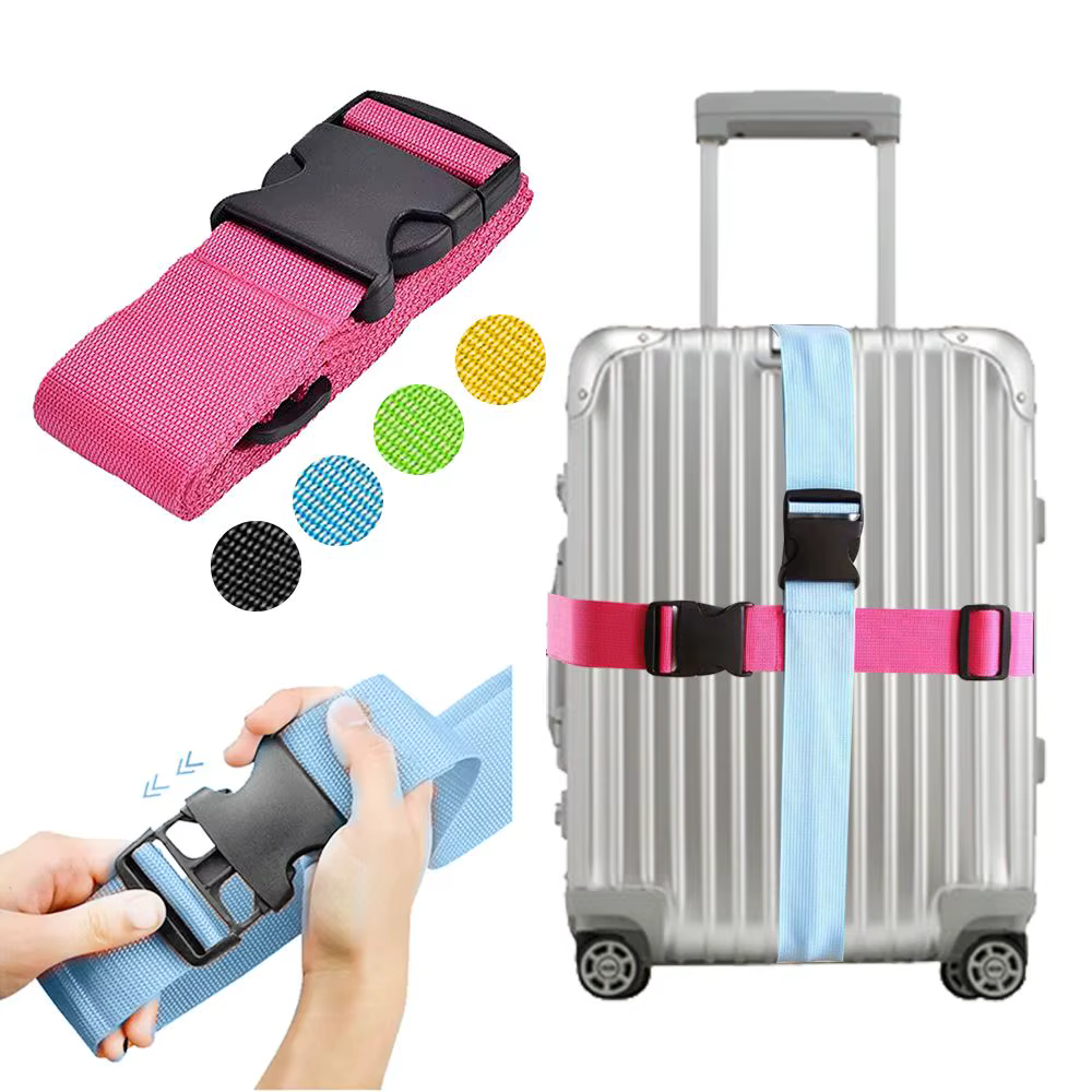 Sangles de sécurité pour bagages, un mot, sangle de bagage, emballage de bagages, environnement réglable, accessoires de voyage