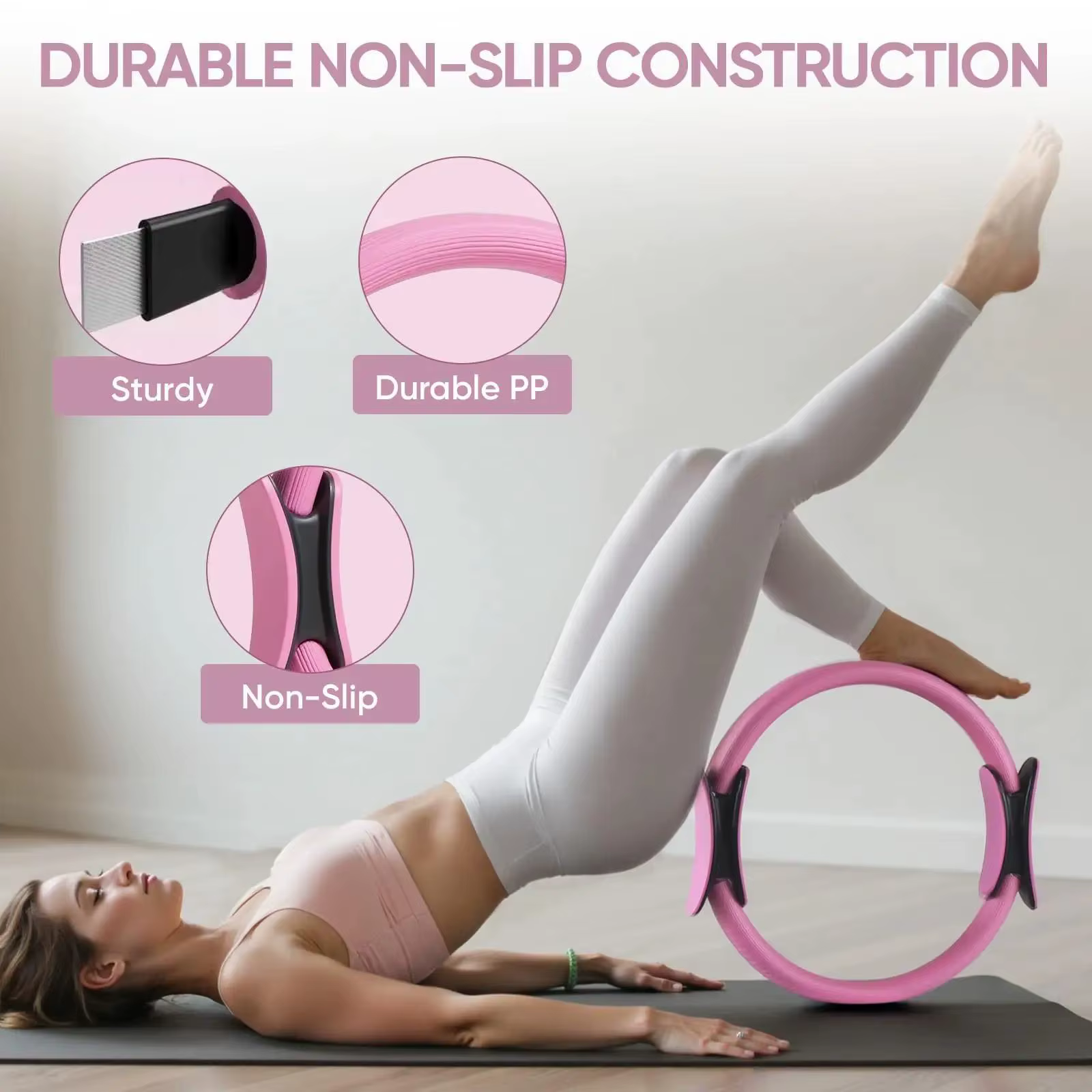 Ensemble de 5 anneaux de Pilates - Équipement de gym à domicile pour l'entraînement musculaire