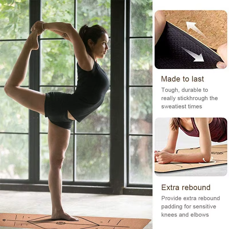 Tapis de Yoga TPE en liège naturel