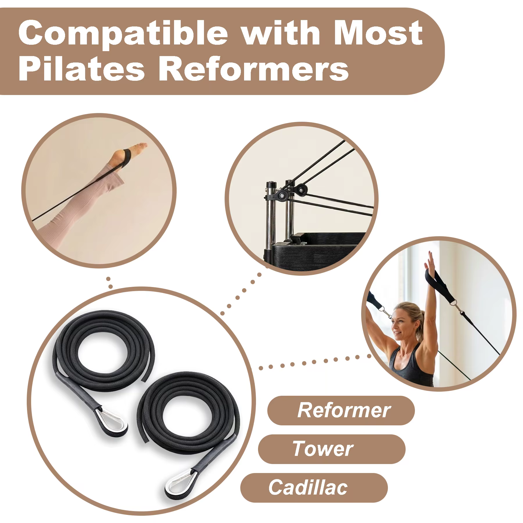 Cordes de rechange pour réformateur Pilates (paquet de 2)
