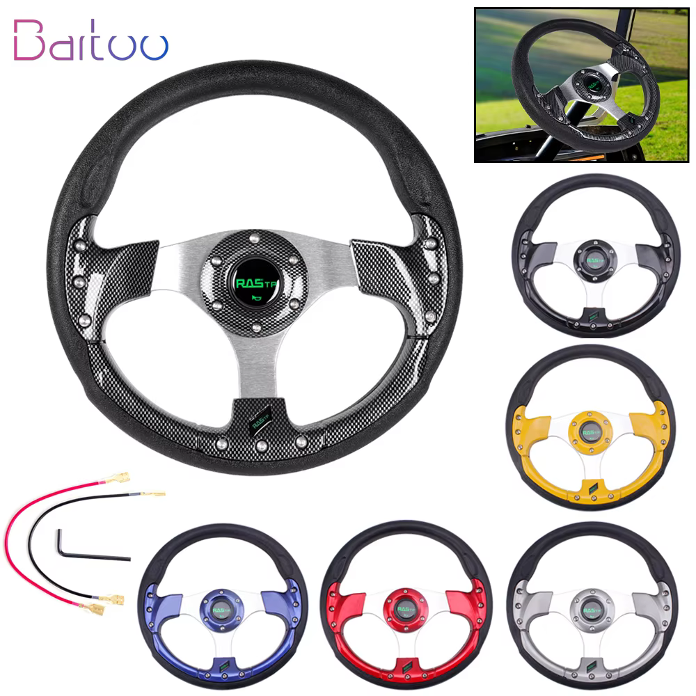 Bartoo-volant de chariot de Golf universel à 6 boulons, 13 pouces/320mm, pour EZGO Club Car Yamaha, convient à la plupart des véhicules STW018