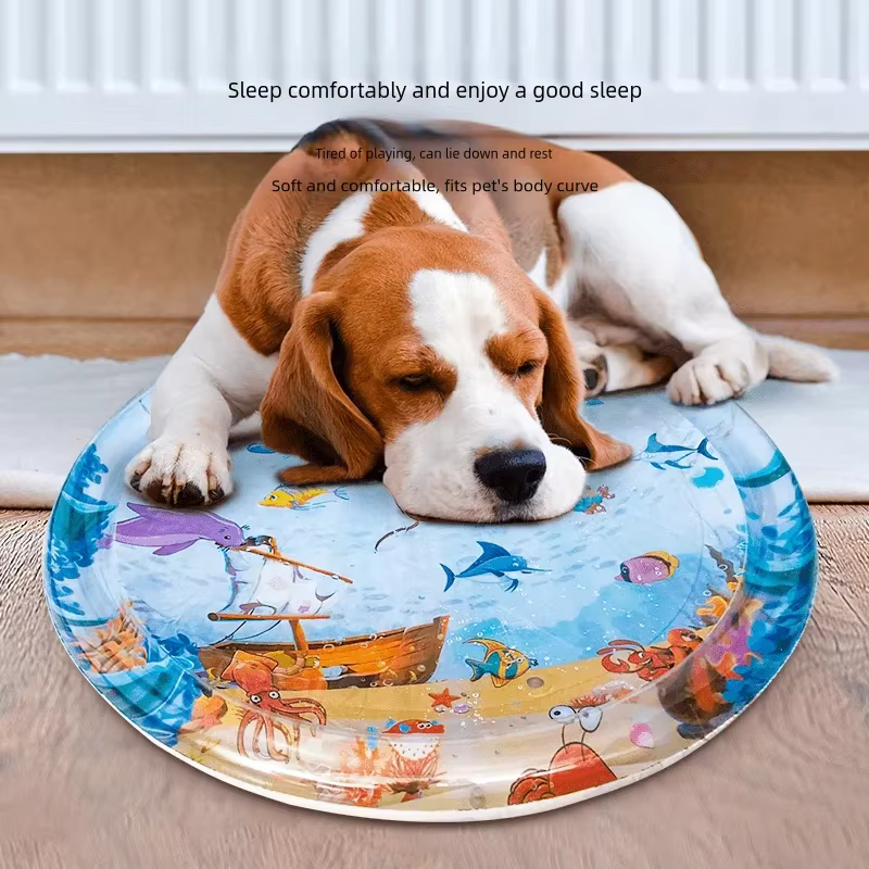 Tapis de jeu d'eau sensoriel pour chat, en Pvc, poisson d'océan, ramper, à Induction, jouet interactif pour chat