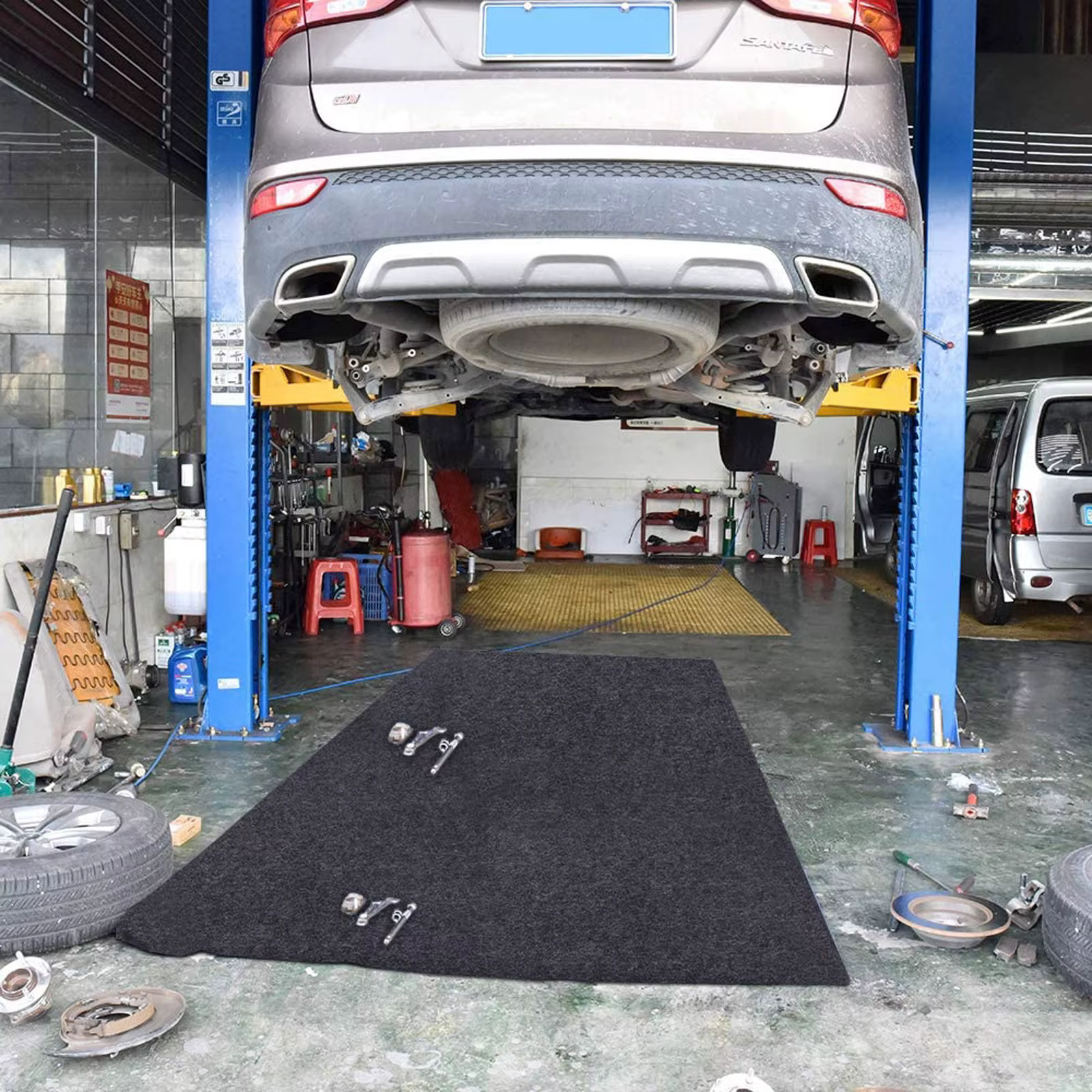 Polymères d'entretien pour sous la voiture ou l'équipement, doux et confortable, absorbant, propre au sol, 36 po x 60 po