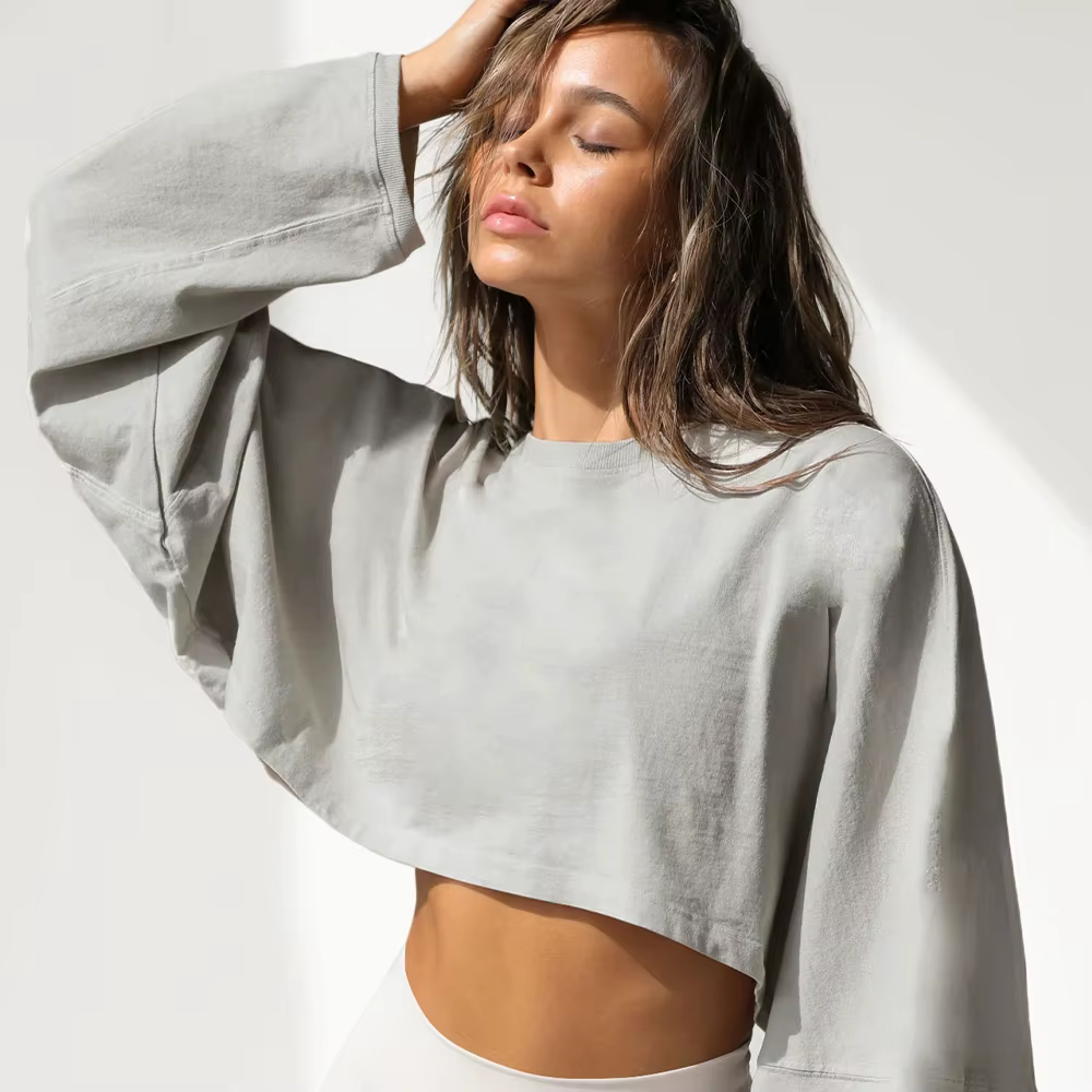 Femmes sport haut court T-Shirts vêtements