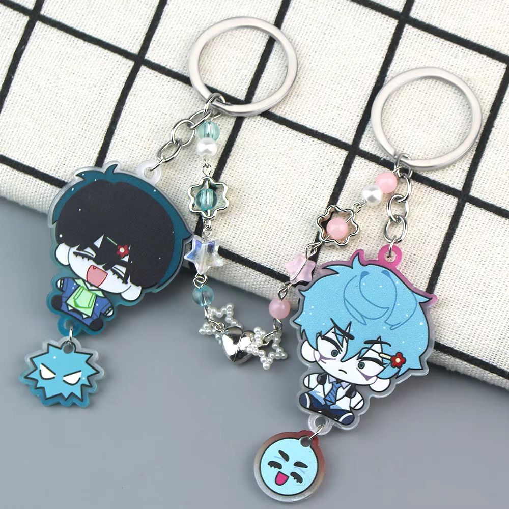 Anime ALIEN STAGE IVAN & TILL Cosplay porte-clés unisexe acrylique sac pendentif Kawaii Couple porte-clés accessoire accessoires cadeaux de noël