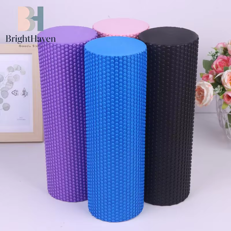 Rouleau de yoga rond en mousse EVA pour exercices de Pilates