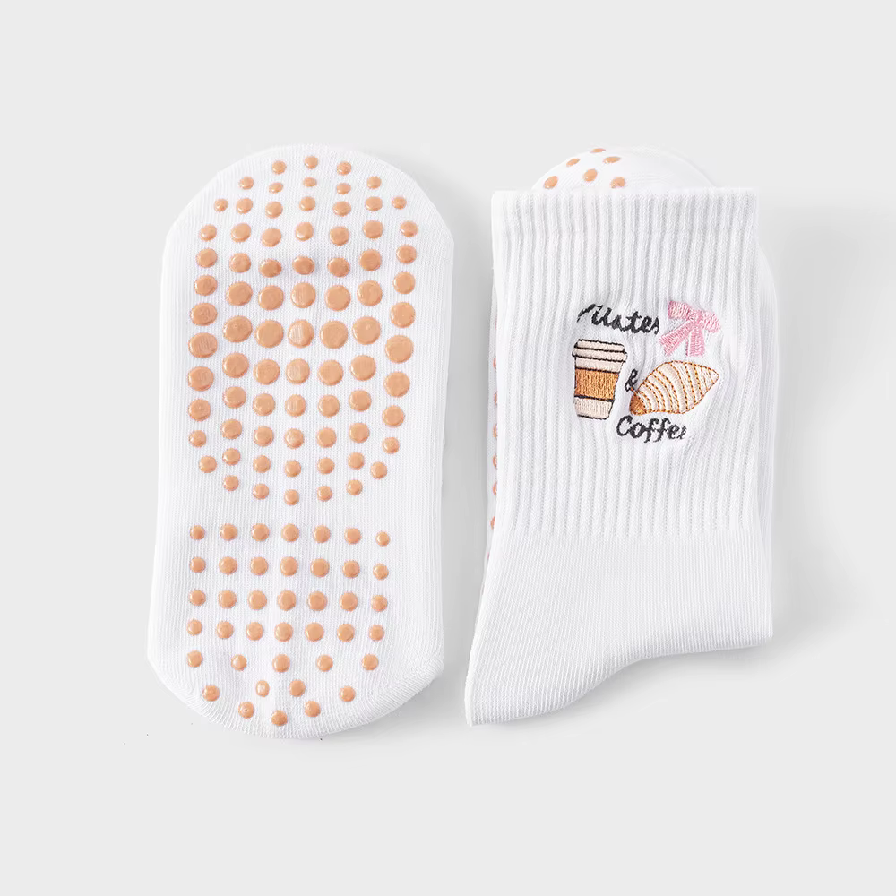 1 paire de chaussettes de Pilates pour femmes