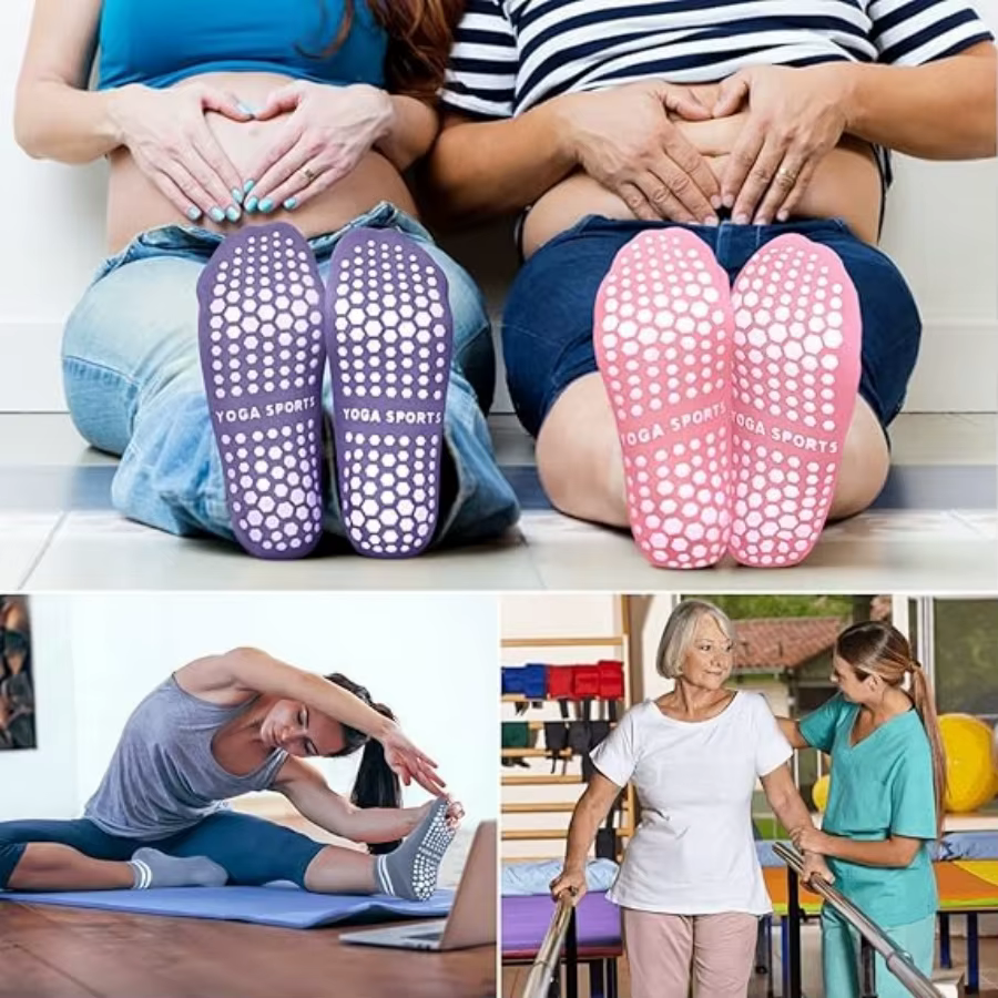 1 paire de chaussettes antidérapantes pour femmes