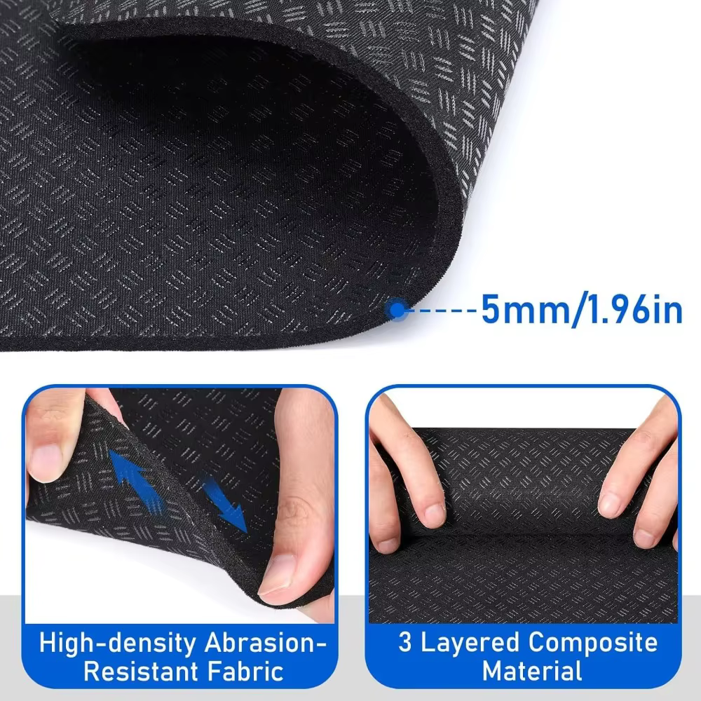 2 tapis de protection pliables double face antidérapants pour vélo d'appartement et équipement de fitness