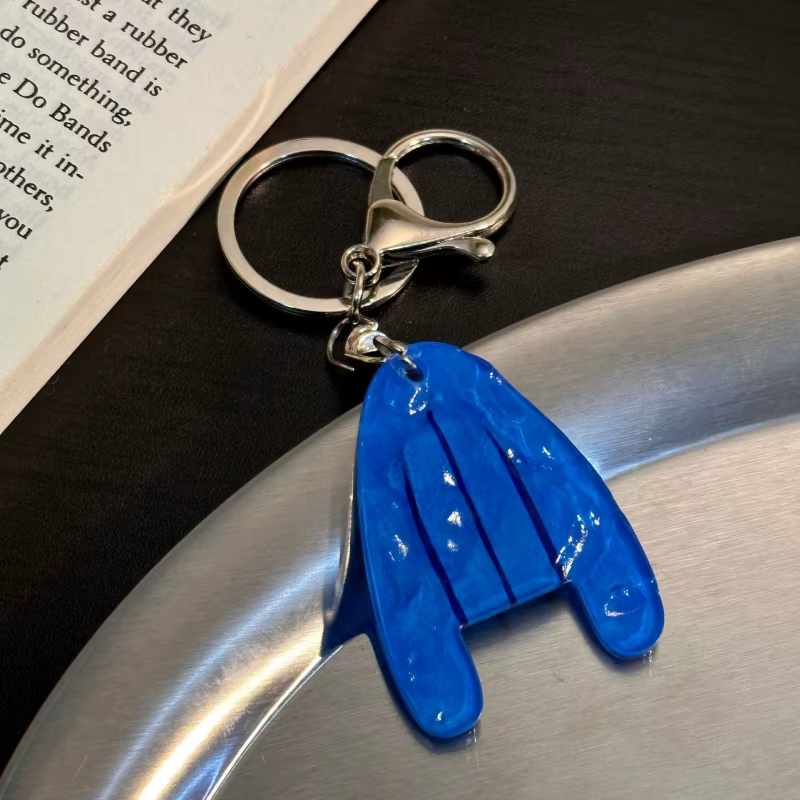 Porte-clés de piscine créatif en acrylique, ondulation de l'eau, pendentif de sac de bricolage pour les amateurs d'instructeurs de plongée