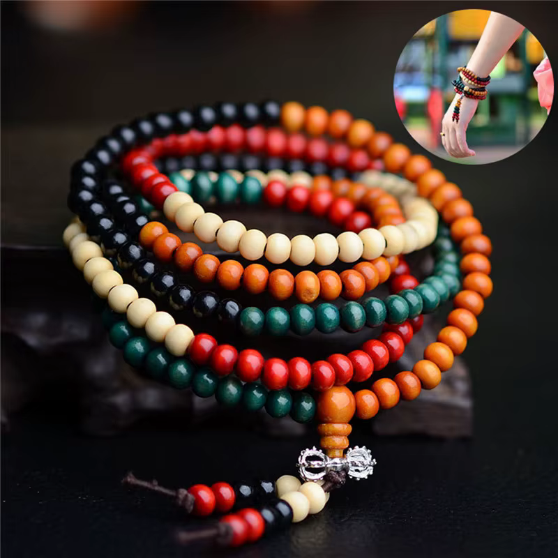 Bracelets de prière Mala bouddhistes pour hommes et femmes