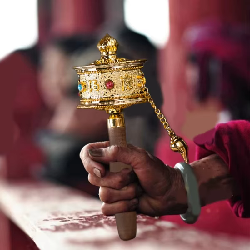 Tuhopeta – ensemble de roues de prière tibétaines et bols chantants