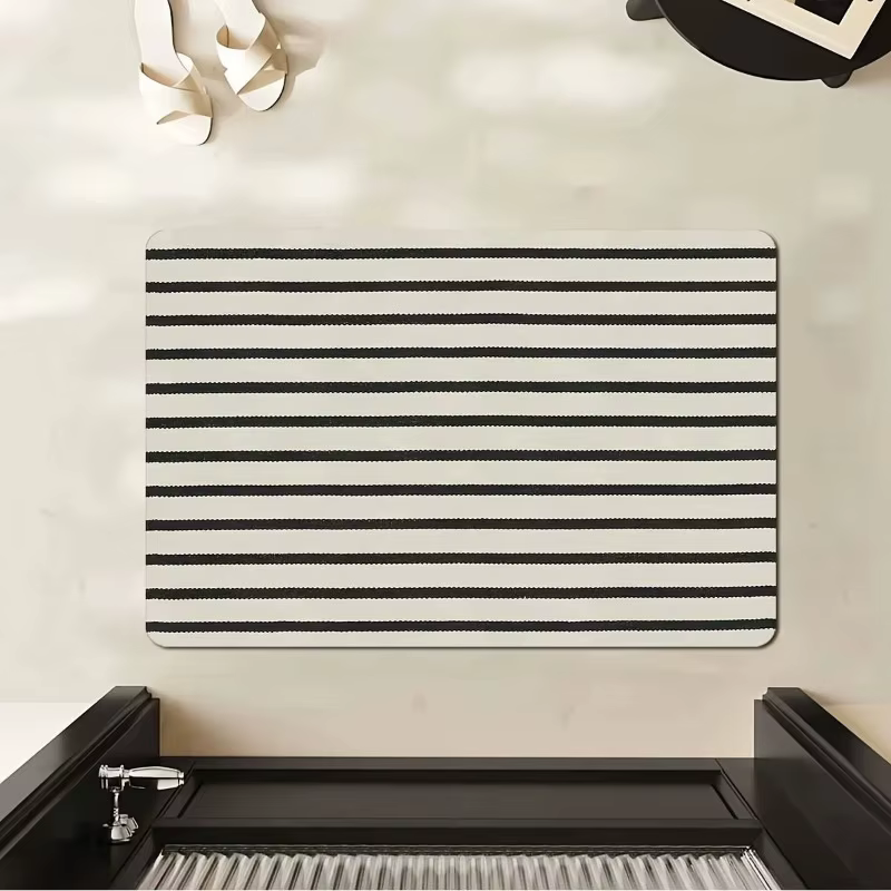 Tapis de bain à motif de vague d'océan bleu, paillasson doux et absorbant pour entrée de salle de bain, tapis de sol imperméable, décoration confortable pour la maison